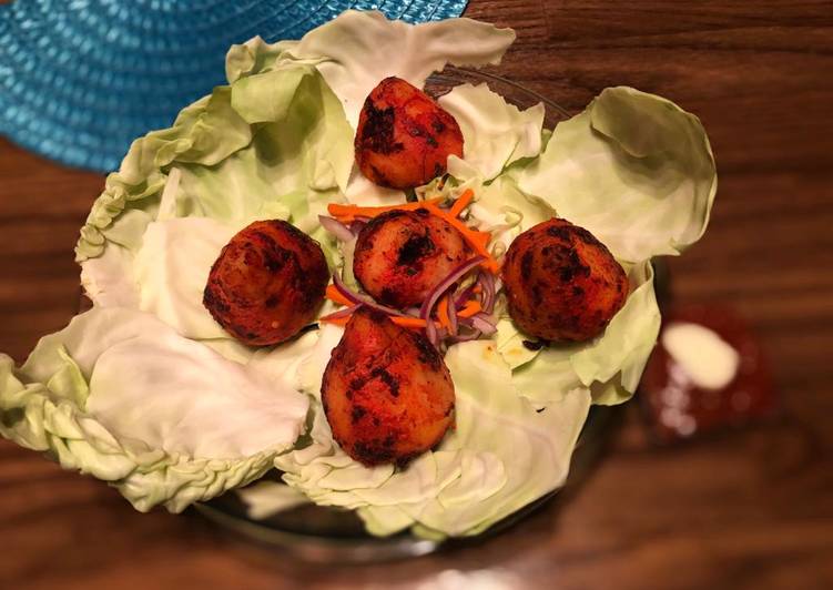 How to Prepare Ultimate Tandoor baked shrimp stuffed rice toons😋(Dumplings)