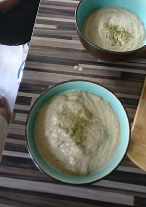 Une photo de Soupe aux champignons grillés