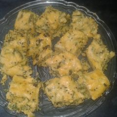 Palak ke khaman dhokla A picture of Palak ke khaman dhokla.