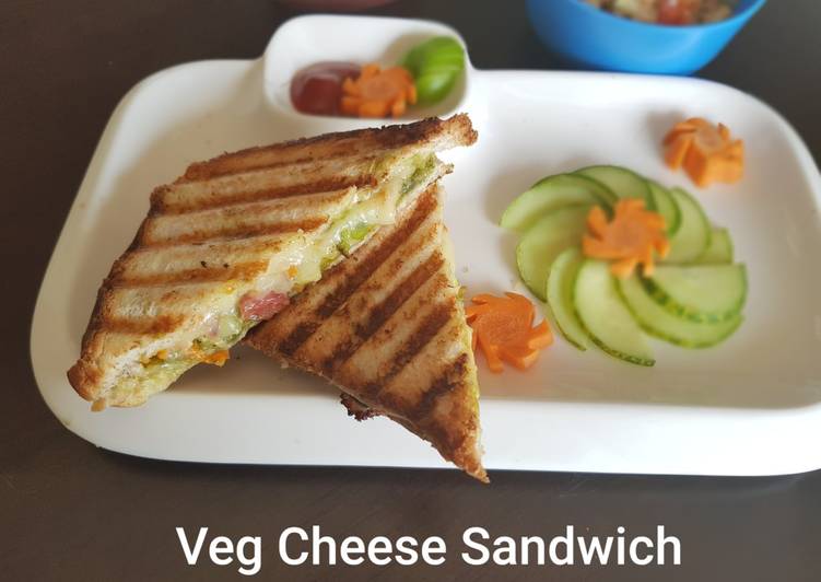 Recipe of Ultimate Grilled Veg Cheese Sandwich