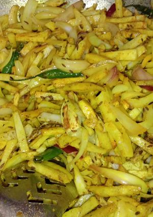 A picture of Arbi ke sabzi.