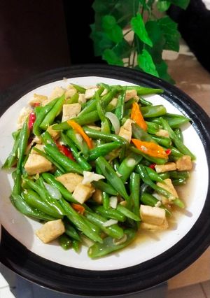 Foto resep Buncis Tumis Tahu.
