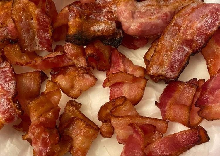 Air fried bacon