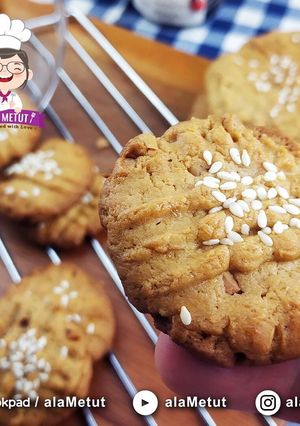 Foto resep Vegan Peanut Butter Cookies alaMetut 👩‍🍳