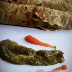 A picture of Left over urad dal parantha.