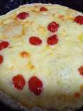 Tarta de queso y tomate cherry