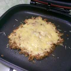 A picture of Ayam geprek pedas mozarella.