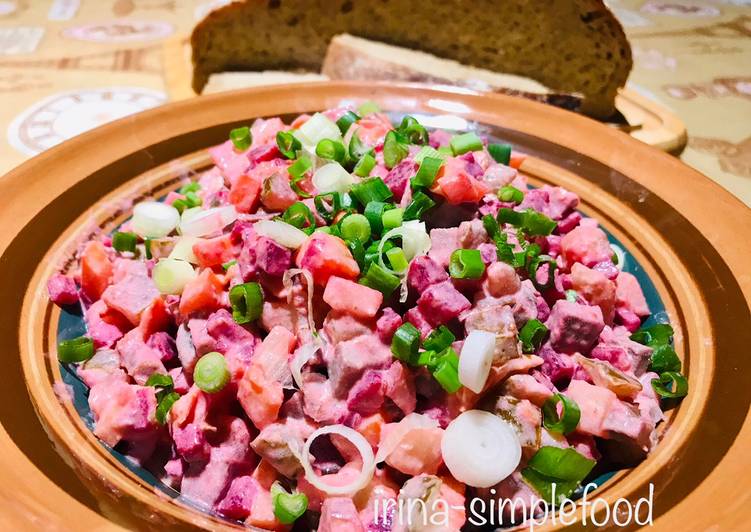 Винегрет с мясом