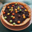 Pie susu dengan fla coklat