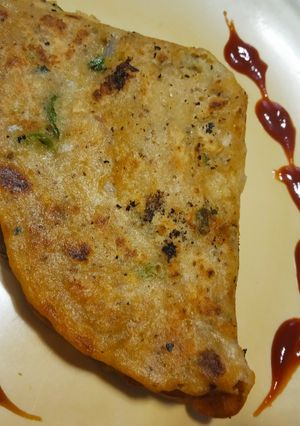 A picture of Wheat flour chilla.
