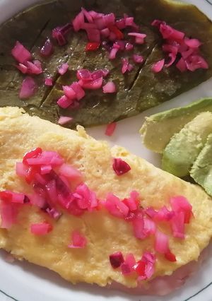 Una foto de Omelette de jamón y queso