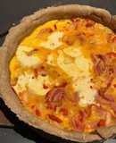 Tarta integral de jamón y queso para llevar en vianda