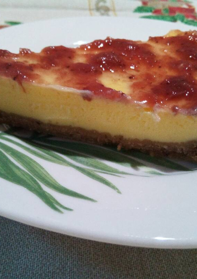 Una foto de Tarta de queso al horno