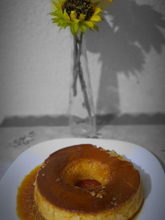Una foto de Flan de leche condensado