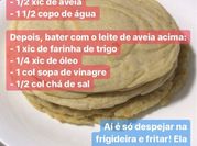 Uma foto de aveia panqueca