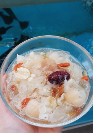 Foto resep Peach gum barley jali jali dessert sehat obat awet muda