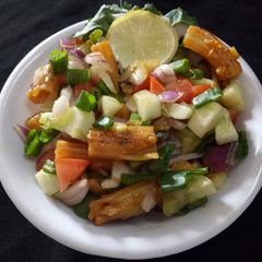 A picture of Pasta veggies salad.