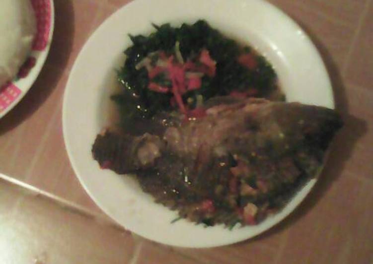 Recipe of Ultimate Stewed fish and kale