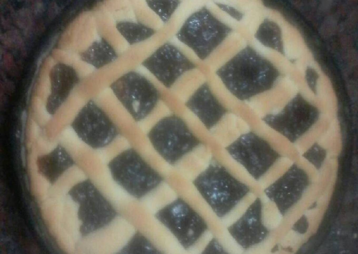 Pasta frola con dulce de batata con chocolate