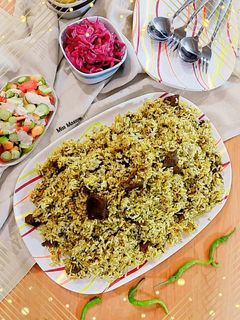 عکسی از دستور سبزی پلو با گوشت