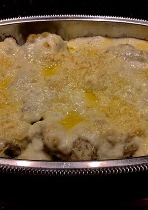 Una foto de Coliflor con muzzarela y salsa blanca gratinado al horno