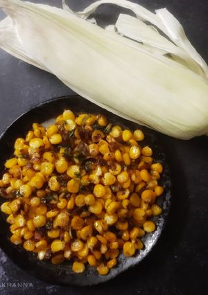 A picture of Stir fried Sweet corn or Bhute ko Makai.