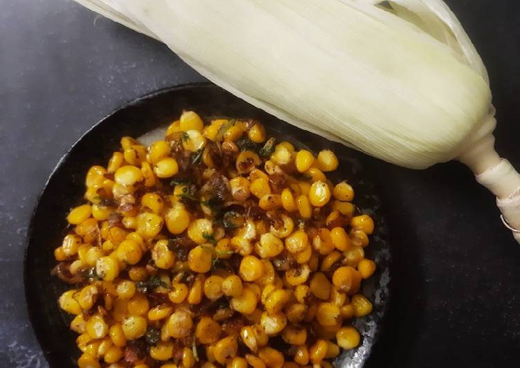 Stir fried Sweet corn or Bhute ko Makai