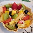 Tulipas de queso y fruta