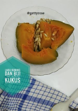 Foto resep Labu dan Biji (Kuaci) Labu Kuning Kukus