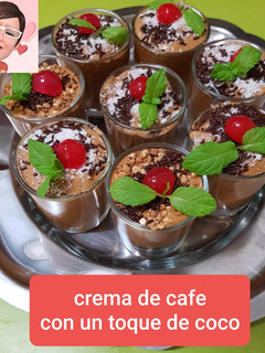 Una foto de Crema de café con toque de coco