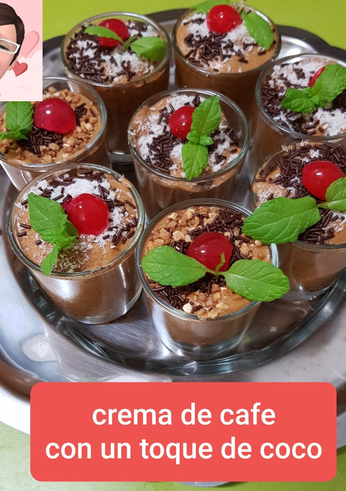 Una foto de Crema de café con toque de coco