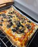 Pizza con queso vegano