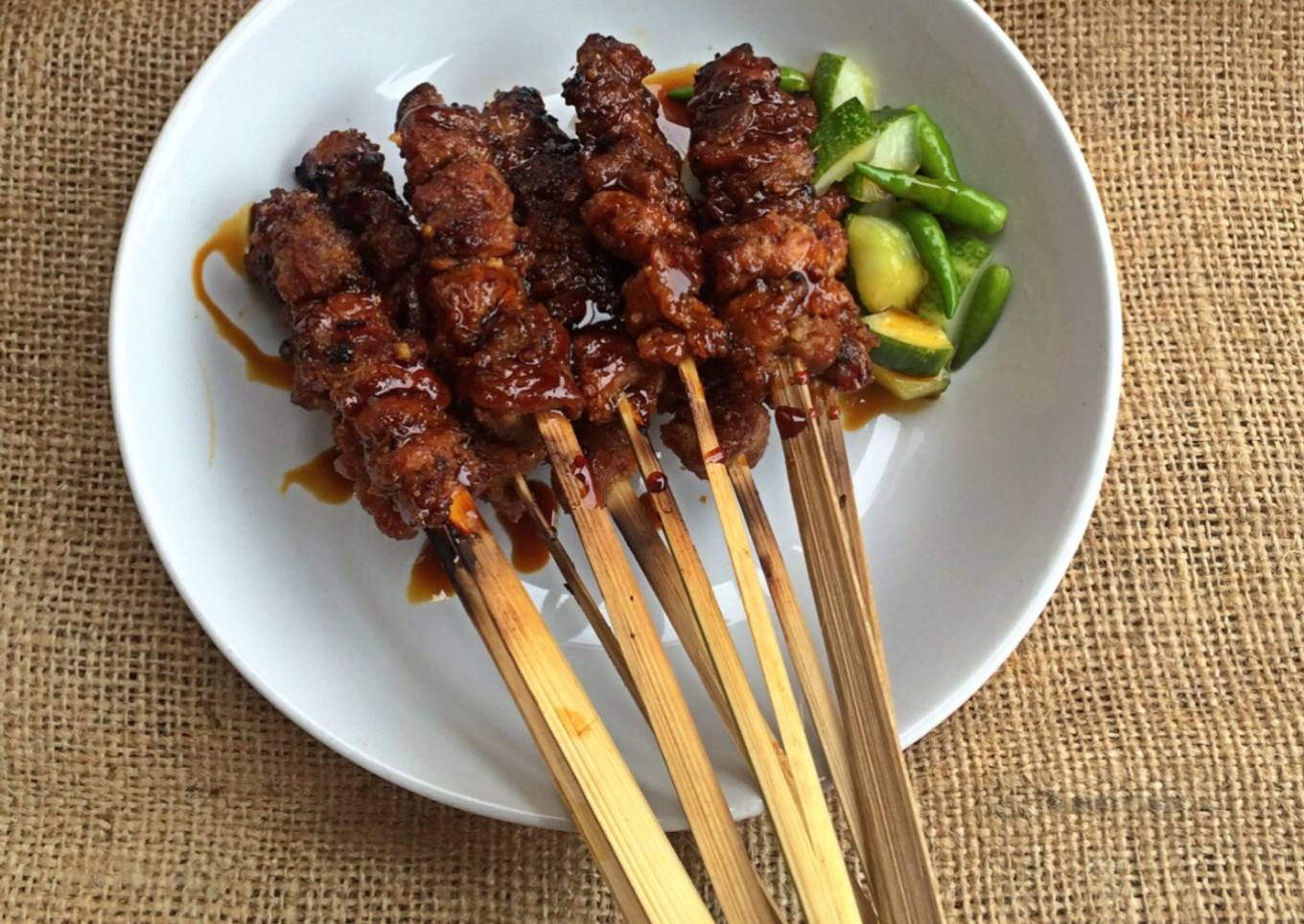 Sate babi (non halal)