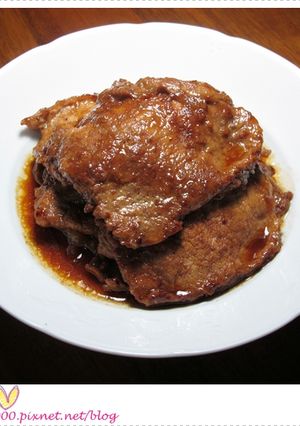 香煎燒烤肉片 的食譜成品照片