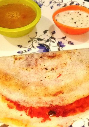 A picture of Mysore masala dosa.