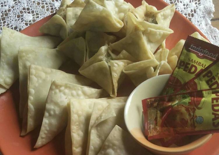 Pangsit goreng udang bayam#SeafoodFestival