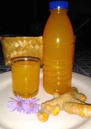 Foto resep Jamu Kunyit asam gula jawa (iris, no parut, no blender,no peres)