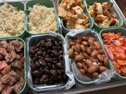 A picture of nacho toppings