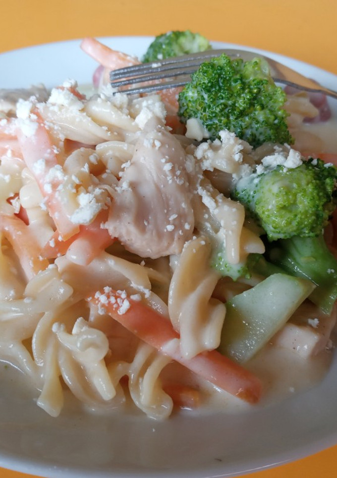 Una foto de Fusilli en salsa bechamel