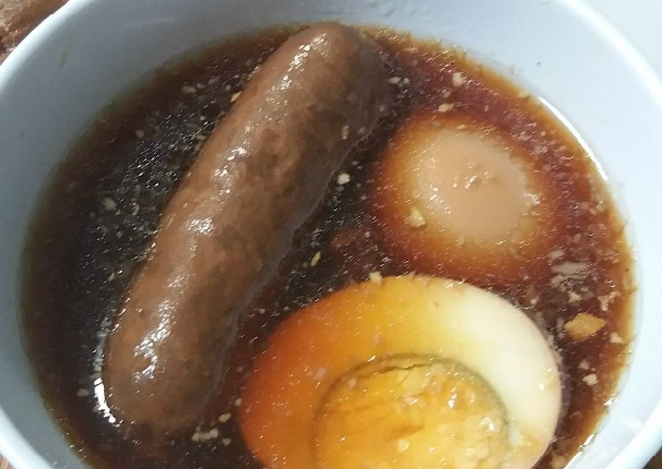 Sosis babi kuah kecap