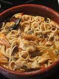 Fideos rápidos con pescado