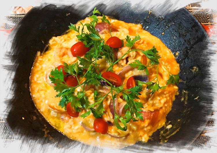 198-Risoto com camarões - Salada de salmão - Tudogosreceitas