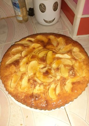 صورة لوصفة كيكة بالتفاح