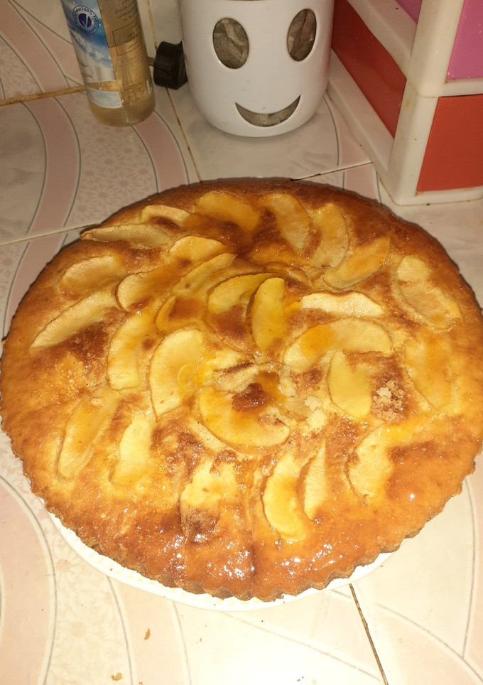 صورة لوصفة كيكة بالتفاح