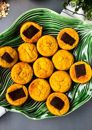 Foto de Queques de Laranja, Banana e Chocolate 🧁
