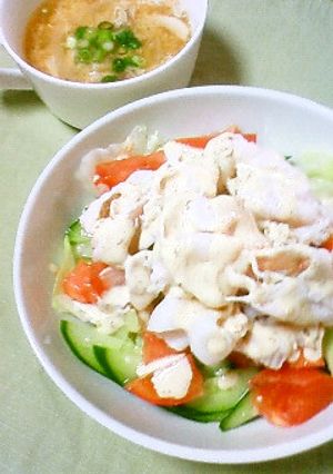 A picture of Moist Pork Shabu-Shabu Salad.