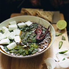 A picture of Palak Paneer.