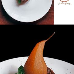 A picture of Poire Belle Hélène Chocolate Tart.