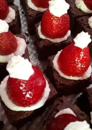Una foto de Brownies Navideños