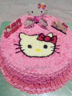 Foto resep Cake Hias Hello Kitty